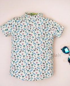 Sơ mi tay ngắn họa tiết SUMMER cho bé trai